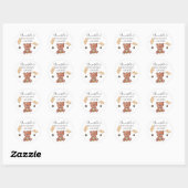 Honingbeer en Bijen Ronde Sticker (Vel)
