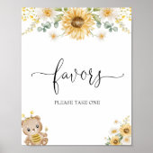 HoningBeer Favors Baby shower Poster (Voorkant)