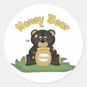 HoningBeer Ronde Sticker