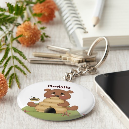 HoningBeer Sleutelhanger (Zijkant)