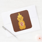 HoningBeer Vierkante Sticker (Envelop)