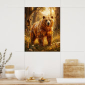 Honingbeer Weide Gloed Poster (Keuken)