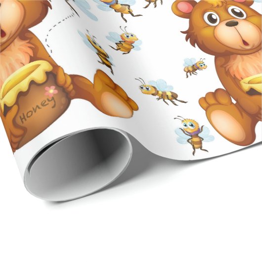 HoningBeren Cadeaupapier (Rol Hoek)