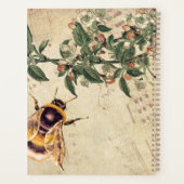 Honingbij Apple Blossoms en Bladmuziek Planner (Achterkant)
