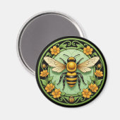 Honingbij Art Nouveau Magneet (Voorkant / Achterkant)