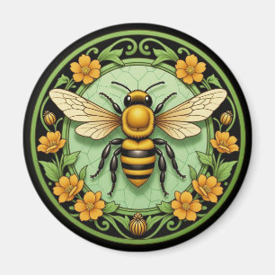 Honingbij Art Nouveau Magneet