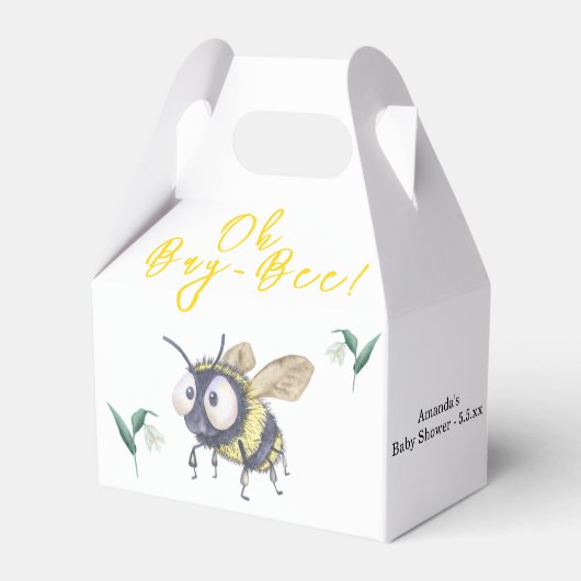 Honingbij Baby Borrel Bedankdoosjes (Voorkant Zijde)