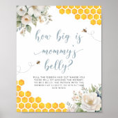 Honingbij Baby Borrel Hoe Groot Is Mama's Buik Poster (Voorkant)
