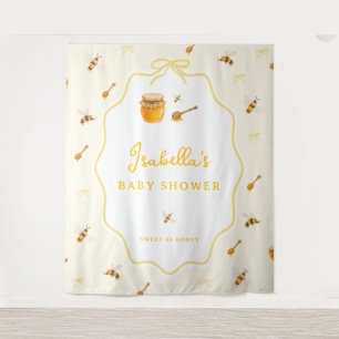 Honingbij Baby Shower Geel Zoet Als Honing Wandkleed