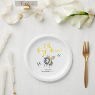 Honingbij Baby Shower Papieren Bordje