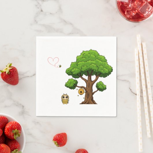 Honingbij Baby shower Papieren servetten (Insitu)