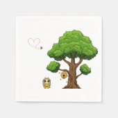 Honingbij Baby shower Papieren servetten (Voorkant)