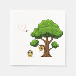 Honingbij Baby shower Papieren servetten