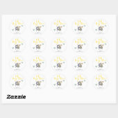 Honingbij Baby Shower Ronde Sticker (Vel)