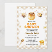 Honingbij baby shower uitnodiging (Voorkant / Achterkant)