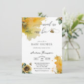 honingbij | Baby shower van zonnebloembijen Kaart (Staand voorkant)