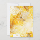 honingbij | Baby shower van zonnebloembijen Kaart (Achterkant)
