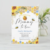 Honingbij Baby shower Zonnebloem Mama to Bee Kaart (Staand voorkant)