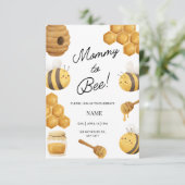 Honingbij, babyshower uitnodiging  (Staand voorkant)