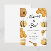 Honingbij, babyshower uitnodiging  (Voorkant / Achterkant)