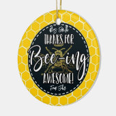 honingbij bedankt dat je geweldige vriend bent en  keramisch ornament (Links)