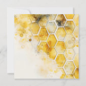 honingbij | Bee Baby shower Invitation Kaart (Achterkant)