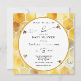 honingbij | Bee Baby shower Invitation Kaart