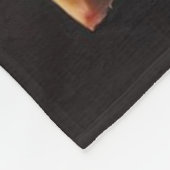 Honingbij bestuift een bloeiende heldere hibiscus fleece deken (Hoek)