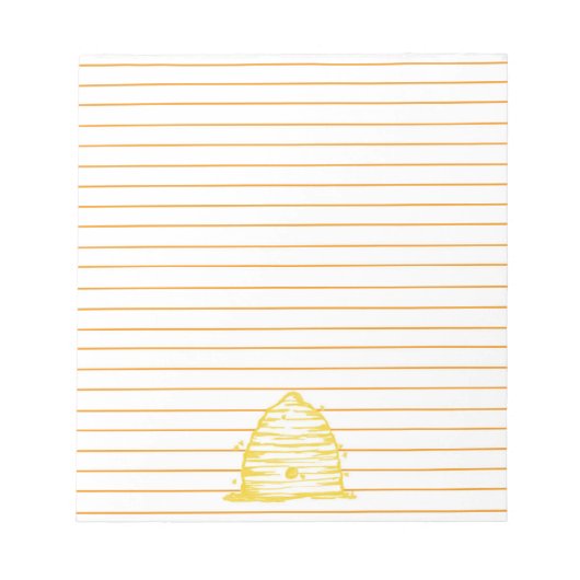 Honingbij Bijenhok Imker Sinaasappel gevoerd Notitieblok (Voorkant)