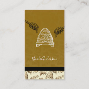 Honingbij Bijenkorf Vintage Chic Organisch Natuurl Visitekaartje