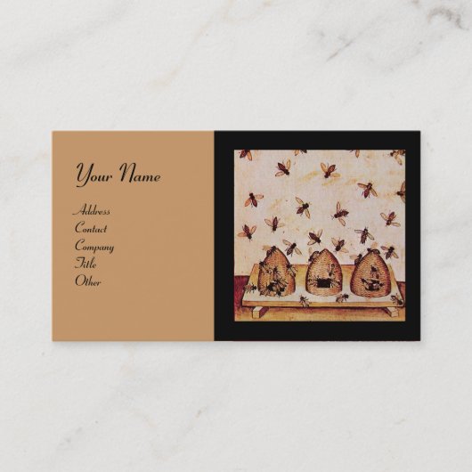 HONINGBIJ ,BIJENTEELT, APIARIST VISITEKAARTJE (Voorkant)