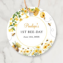 Honingbij Bloem Verjaardag Baby Shower Favor Tags