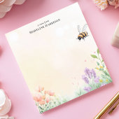 Honingbij Bloementuin Persoonlijke Naam Notitieblok
