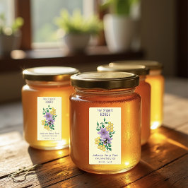 Honingbij Boerderij gele lavendel Labels