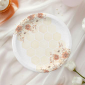 Honingbij Boho Wildflower eerste verjaardag Papieren Bordje