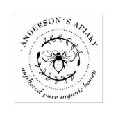 Honingbij  Botanische Familie Apiary Rustic Zelfinktende Stempel (Design)