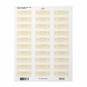 Honingbij Boter Geel Vintage Retouradres Etiket (Full Sheet)