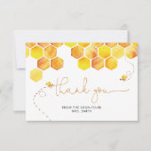Honingbij bruidsmeisjes danken kaart (Voorkant)