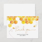 Honingbij bruidsmeisjesfeest bedankkaart (Voorkant / Achterkant)