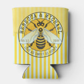 Honingbij bruiloft liefde zoet als honing | Aangep Blikjeskoeler (Achterkant)