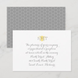 Honingbij Bruiloft Receptie Kaart