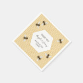 Honingbij Bruiloft Servet (Hoek)