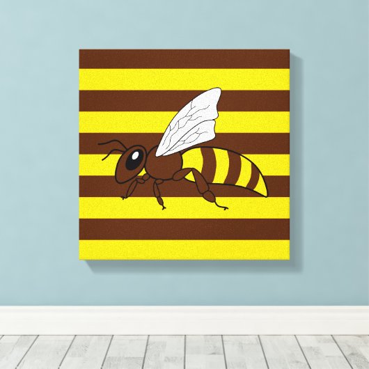 Honingbij Canvas Print (Insitu (Houten vloer))