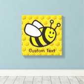 Honingbij Cartoon Canvas Afdruk (Insitu (Houten vloer))