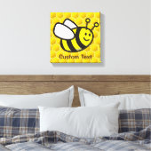 Honingbij Cartoon Canvas Afdruk (Insitu (Slaapkamer))
