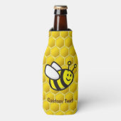 Honingbij Cartoon Flesjeskoeler (Fles Voorkant)