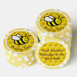 Honingbij Cartoon Poker Chips