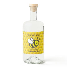 Honingbij Cartoon Racomelo Label