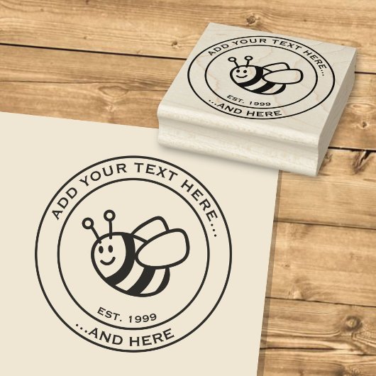 Honingbij Cartoon Rubberstempel