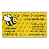 Honingbij Cartoon Visitekaartje magneet (Voorkant)